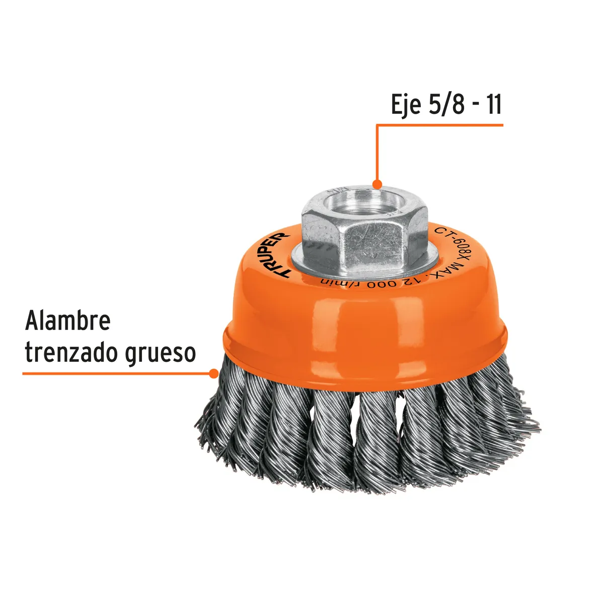 Carda Copa 3" Truper CT-608X - 17529