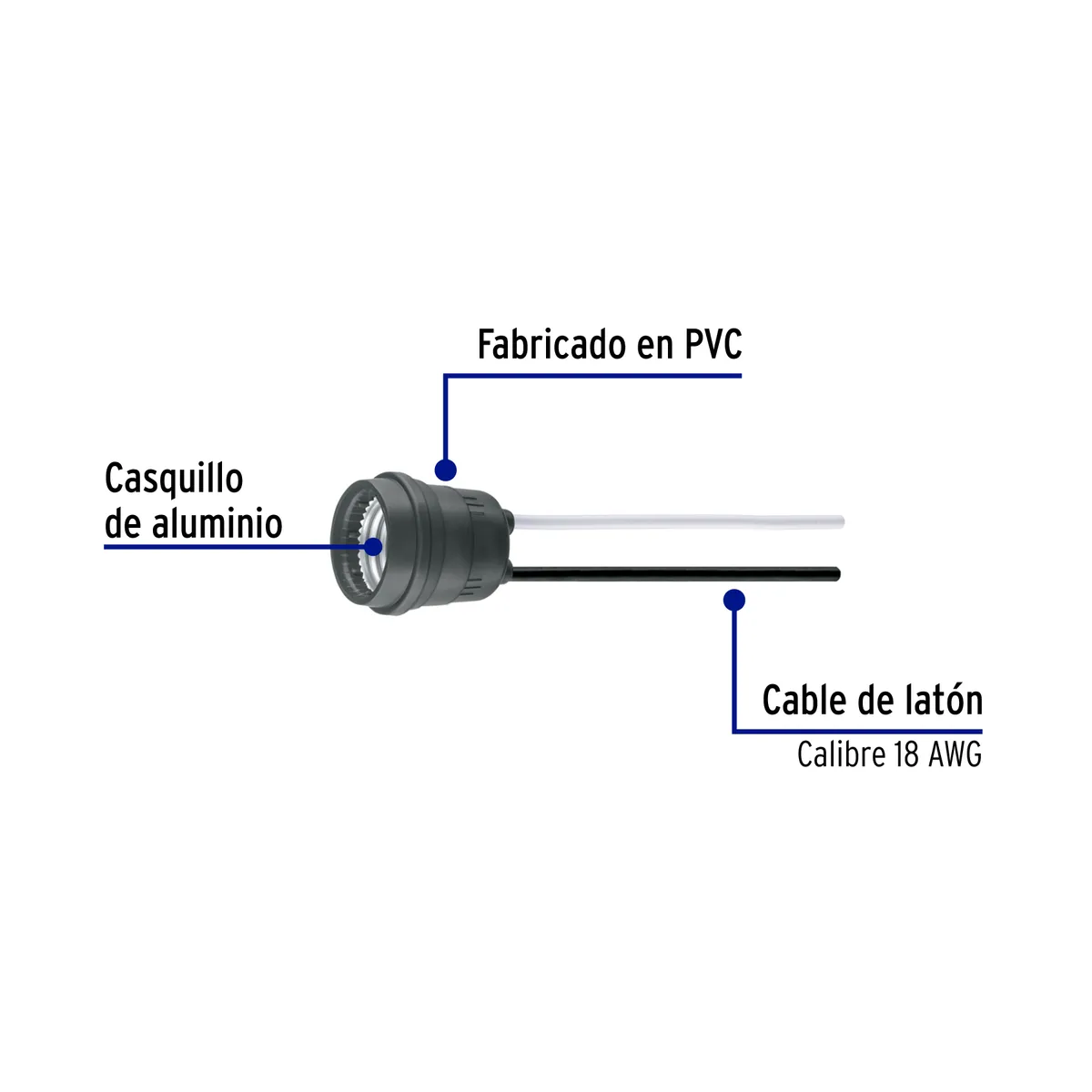 Portalámparas para Intemperie Volteck - 48093