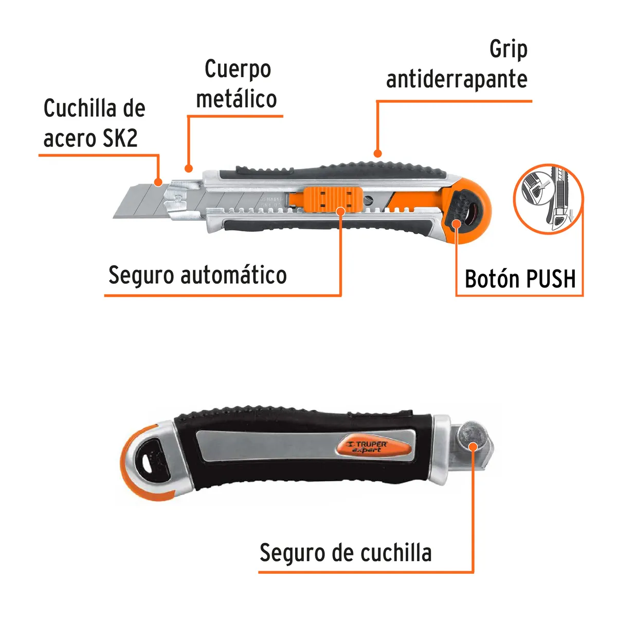 Cutter Truper Expert Trabajo Pesado 18 mm - 16976