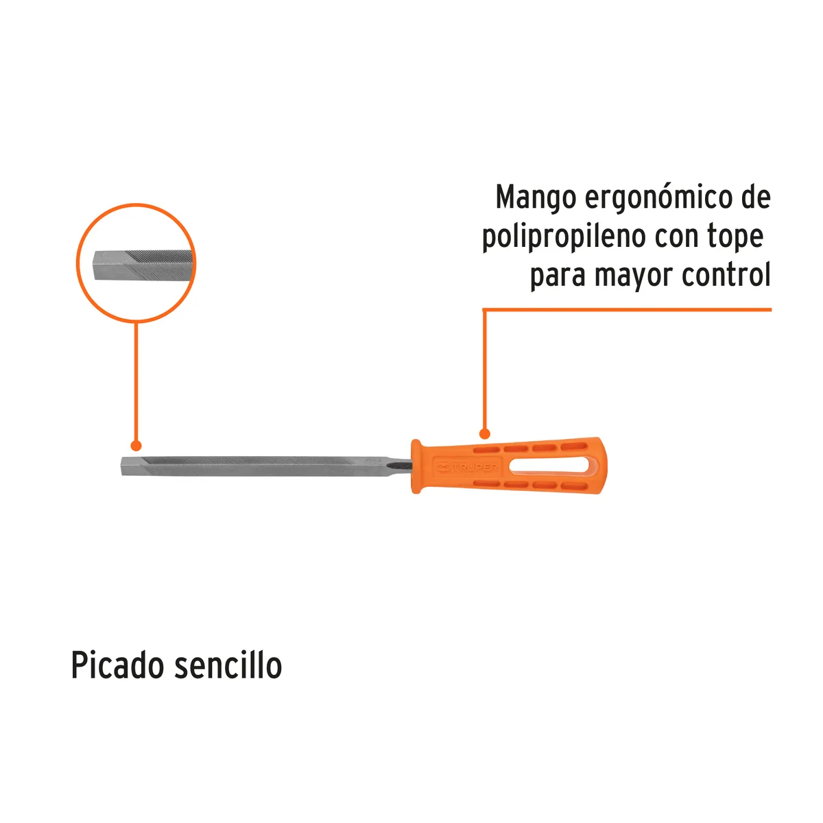 Lima Triangular 34 DPP con Mango 6" Truper - 10918