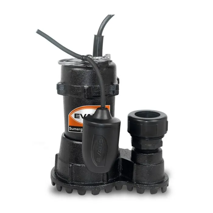 Bomba Sumergible Achique 1/2 HP Evans SV1.5ME050 Aguas Residuales