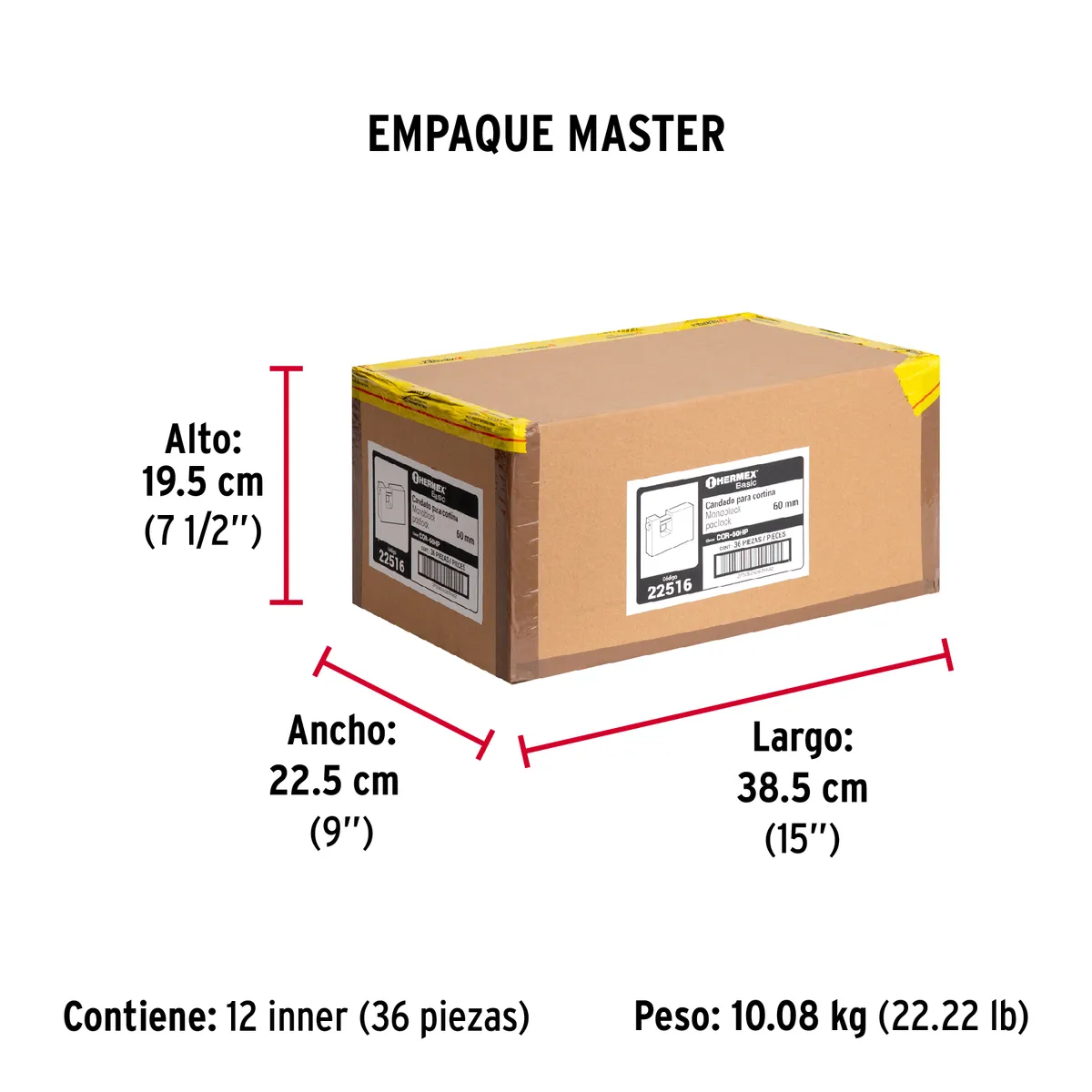 Candado Antipalanca 60 mm Hierro COR-60HP Truper - 22516