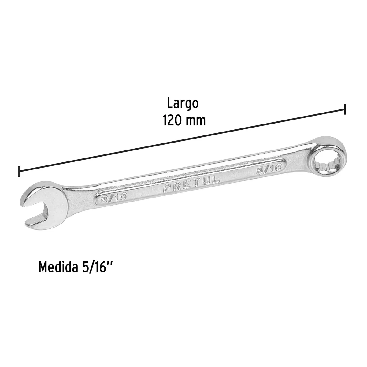 Llave Combinada 5/16" x 120 mm de Largo Pretul - 21881
