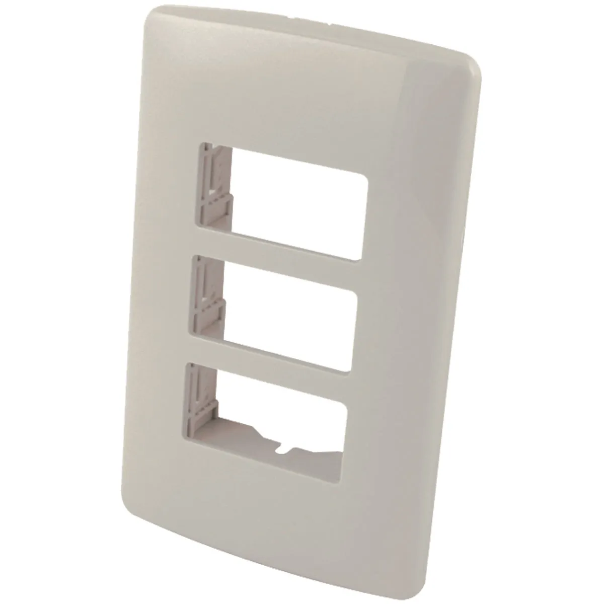 Placa de ABS para Contacto Dúplex Blanca AKSI - 118309