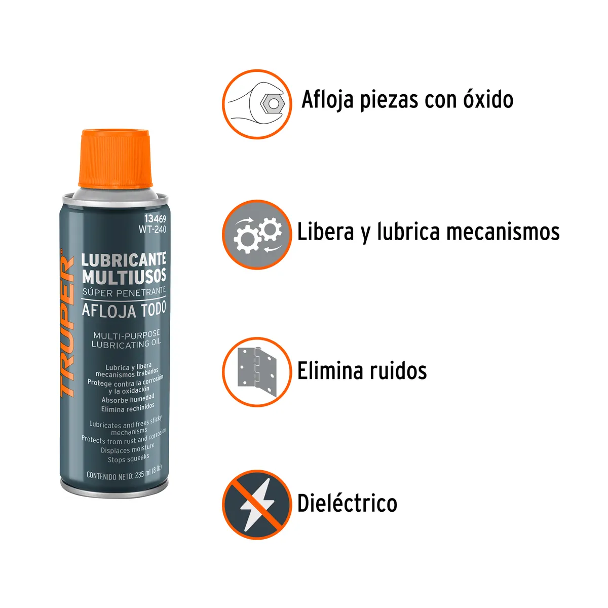 Lubricante Multiusos 235 ml Truper WT-240 - 13469