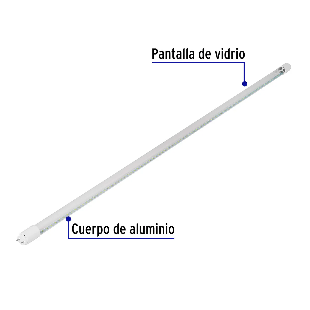 Tubo LED T8 18 W G13 6500 K Luz Blanca Fría Truper - 28001