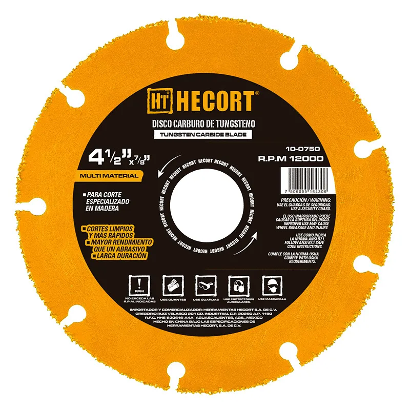 Disco de Tungsteno 4 1/2" HECORT - 100750