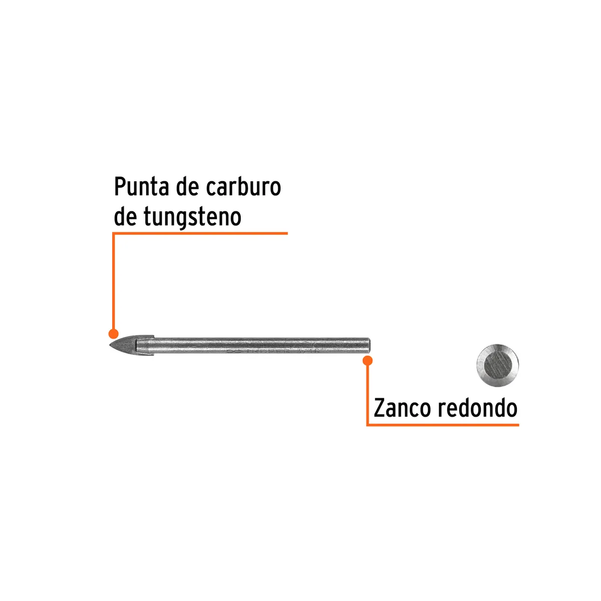 Broca para Vidrio y Azulejo 3/16" Truper - 11701