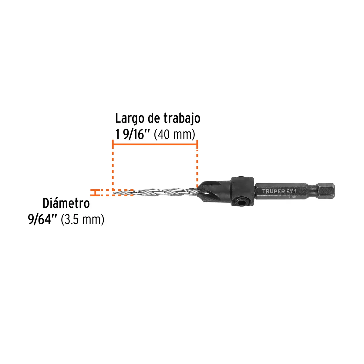 Broca Avellanadora para Madera #6 Truper - 102375