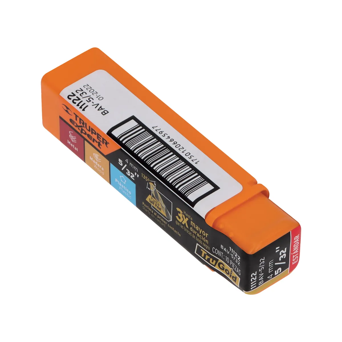 Broca HSS 5/32" Trugold para Metal Truper Expert - 11122