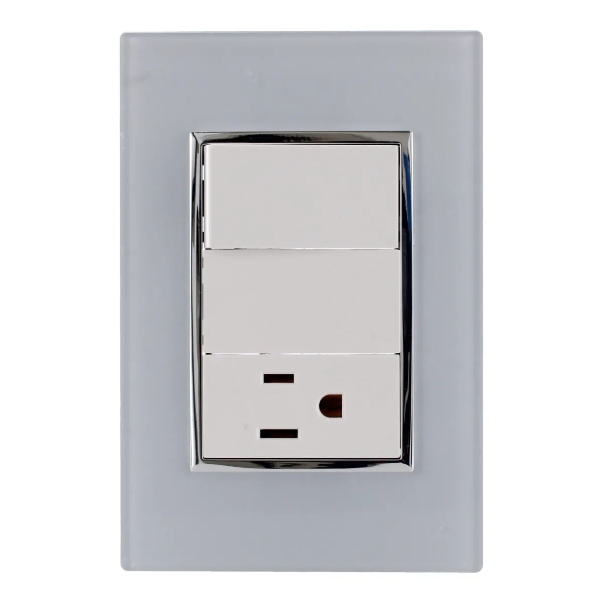 Placa Venecia Blanco con Apagador y Contacto Santul - 4473