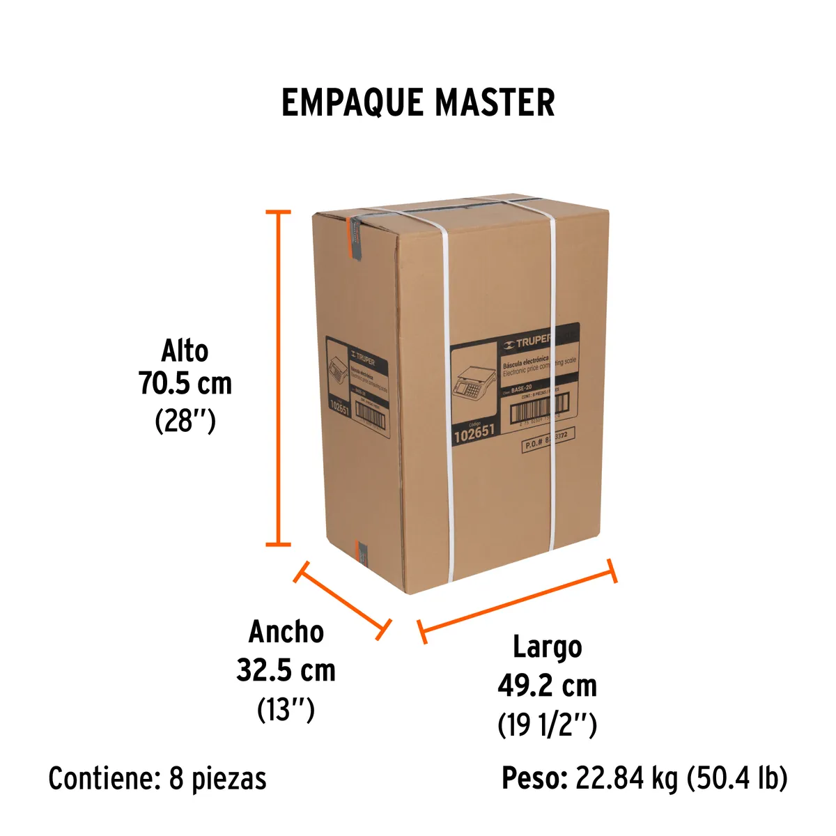 Báscula Electrónica Multifunción 20 kg Truper - 102651