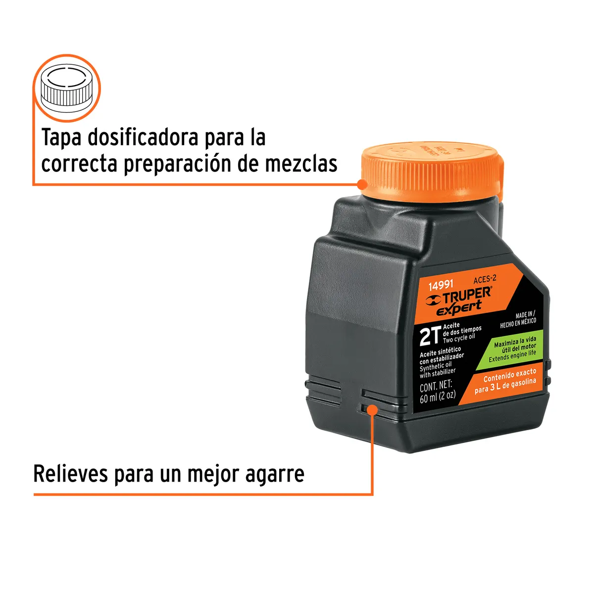 Aceite Sintético para Motor de 2 Tiempos Truper - 14991