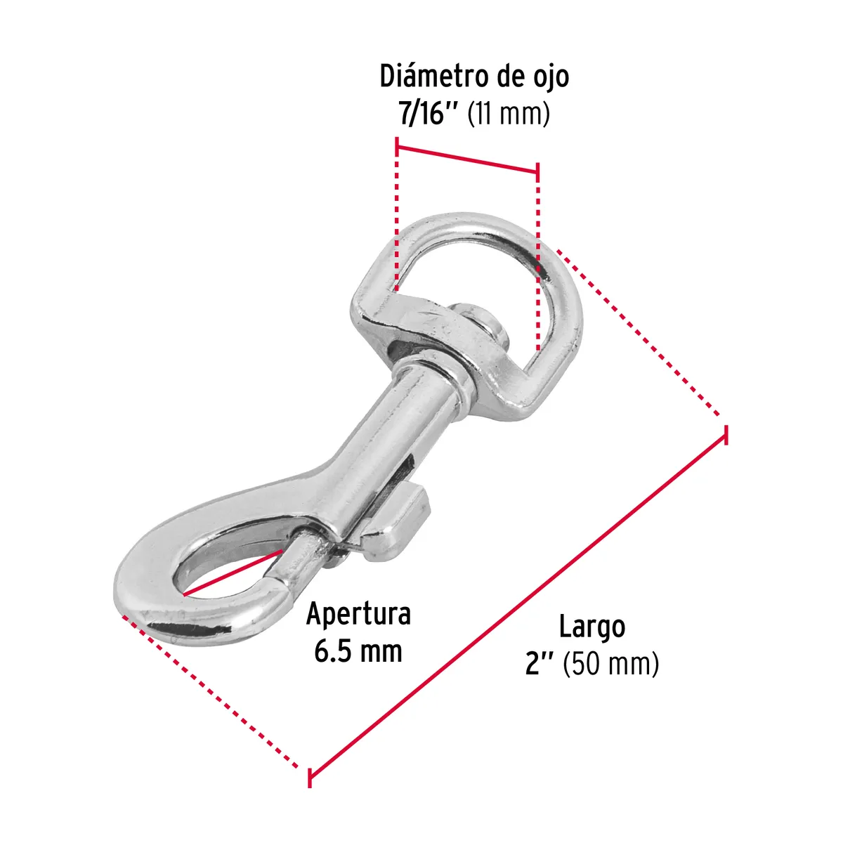 Bandola de Zinc Giratoria 7/16" Fiero - 44029