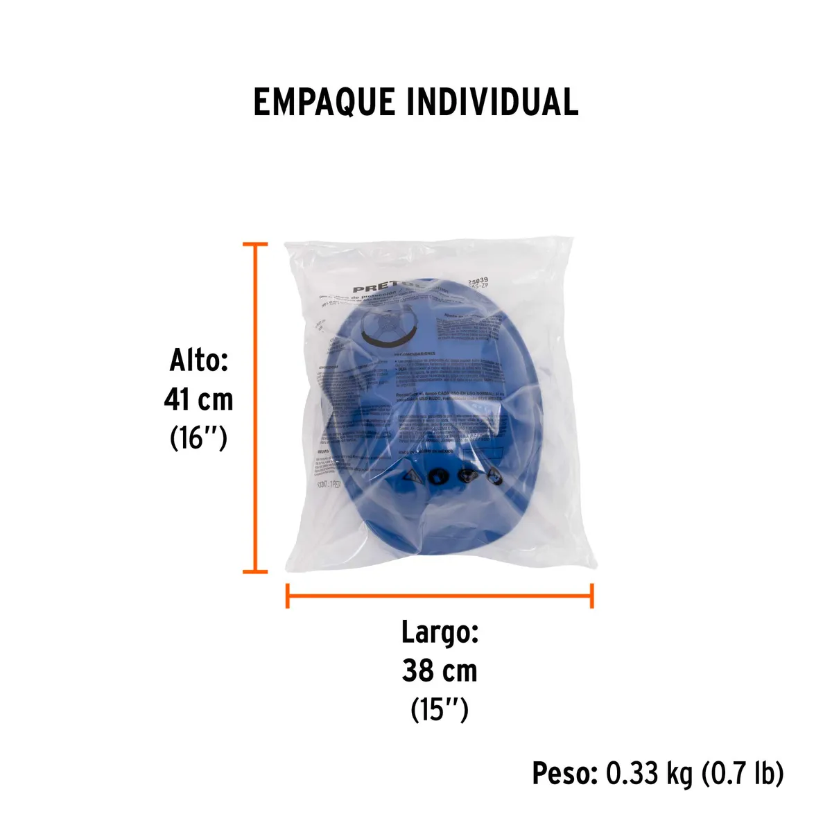 Casco de Seguridad con Ajuste de Intervalos Azul Pretul - 25039
