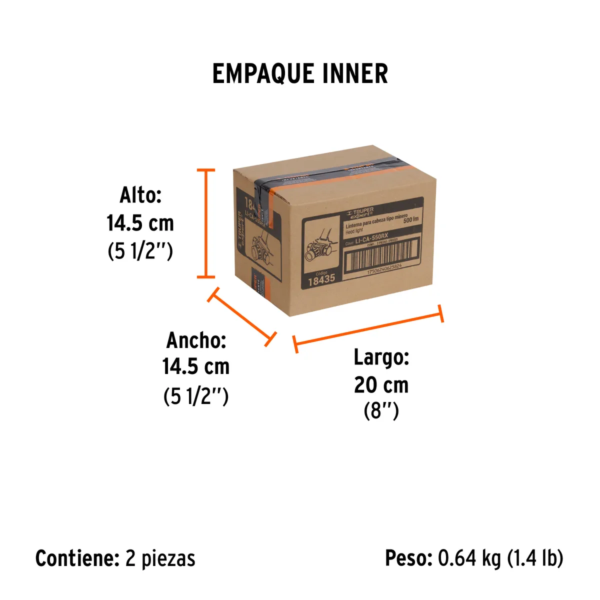 Linterna LED 500 lm LICA550RX Truper - 18435