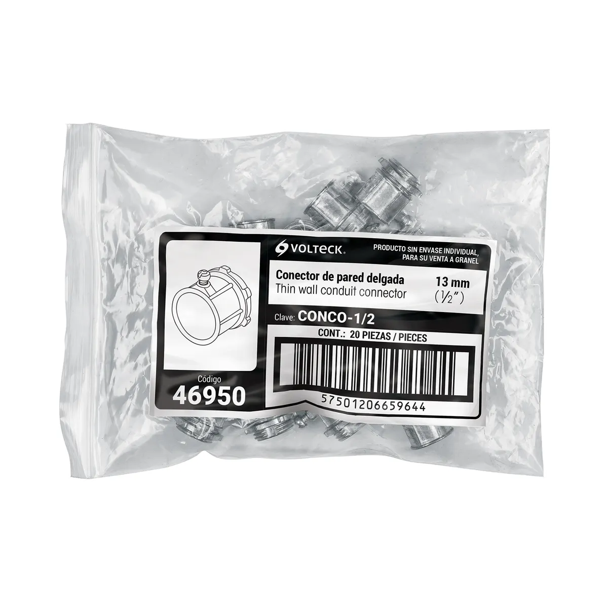 Conector Conduit 1/2" Volteck - 46950