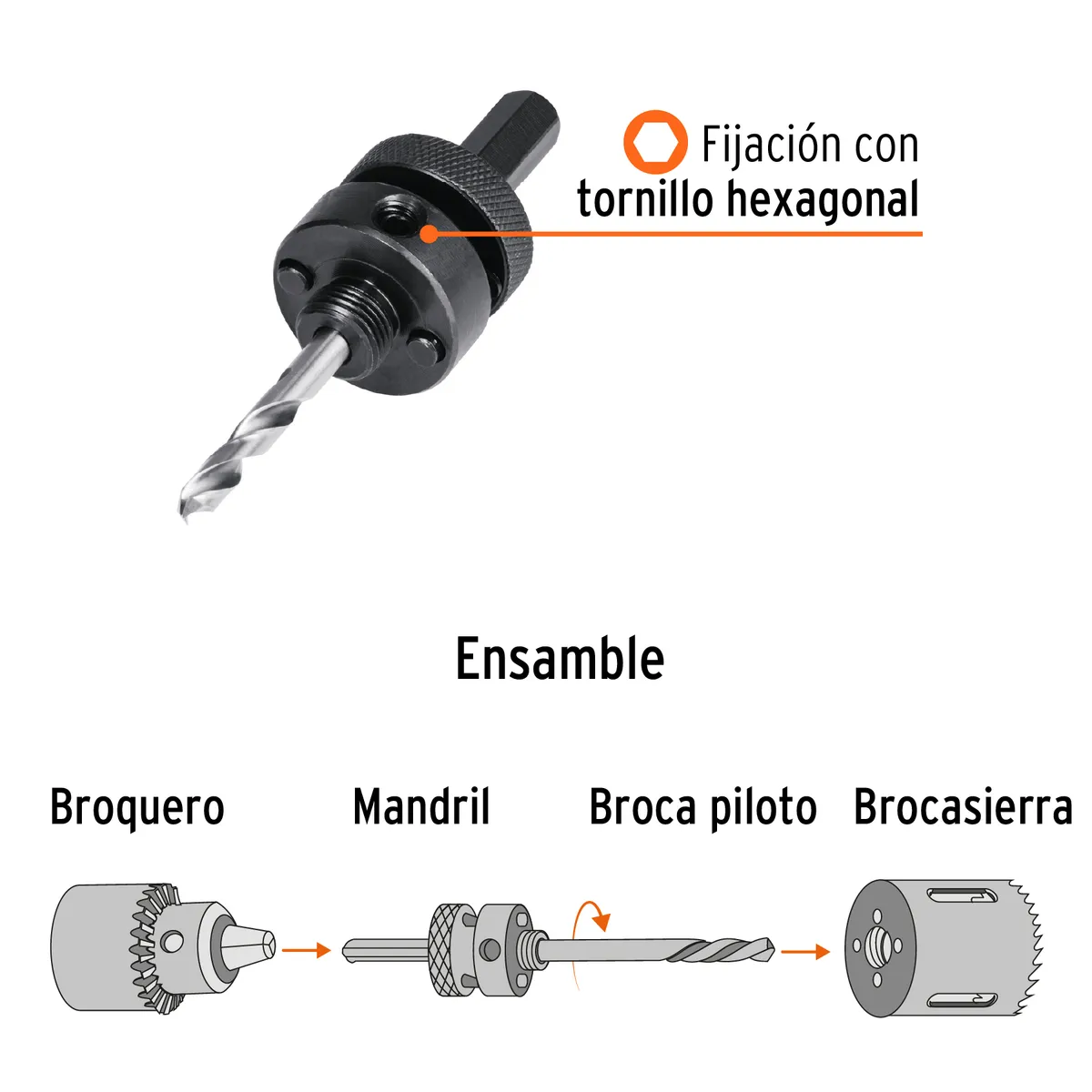 Mandril Zanco 7/16" para Brocasierra Truper - 18123