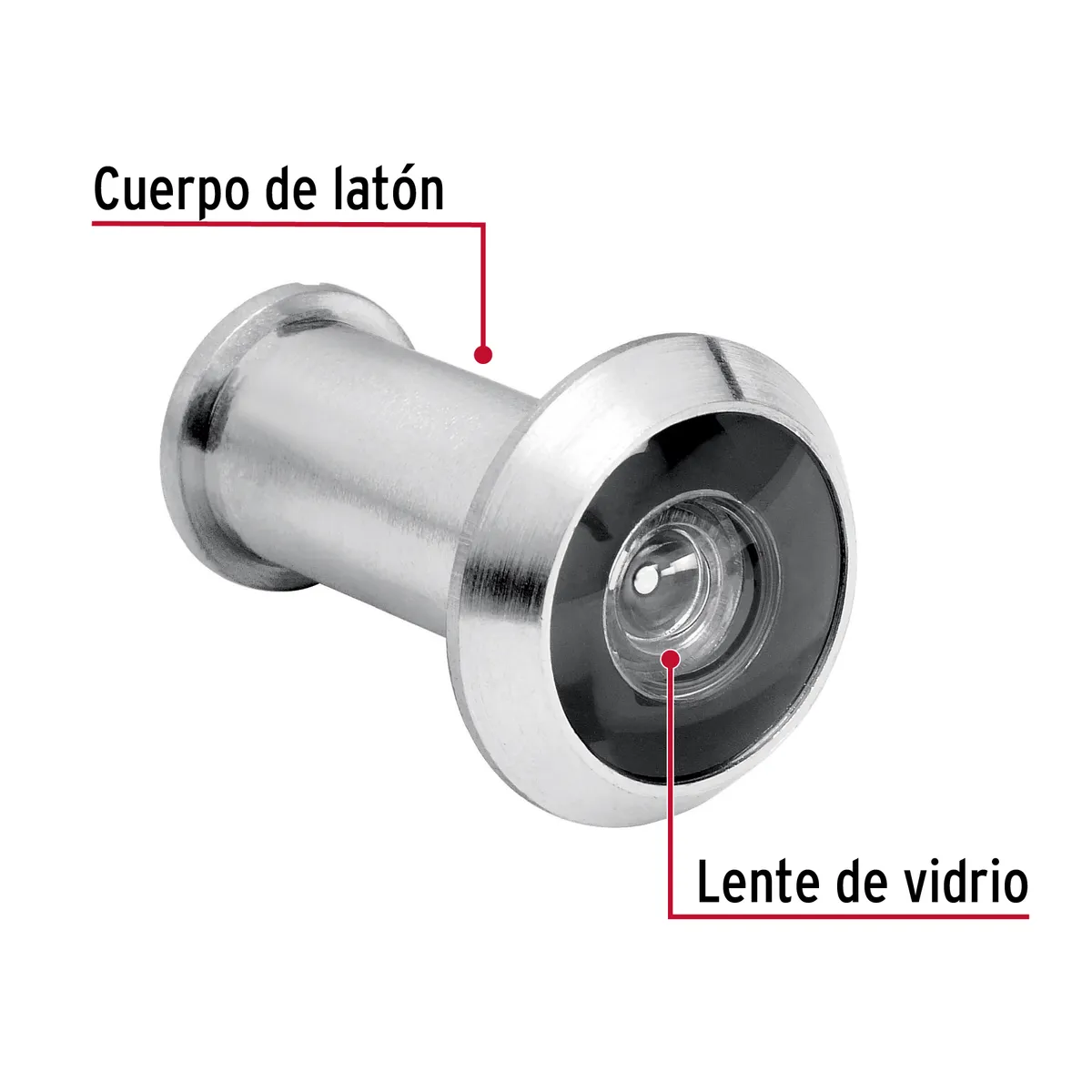 Mirilla de Seguridad Cromo Mate MIRI-3 Truper - 43674