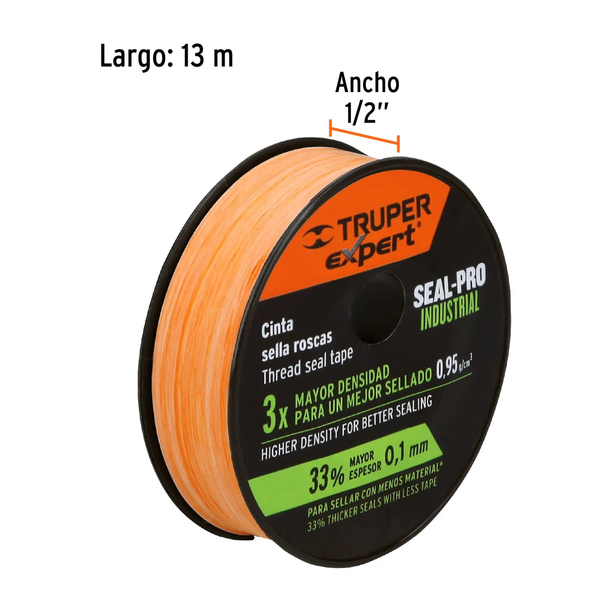 Cinta Sella Roscas Profesional Truper Expert 1/2" x 13 m - 12516