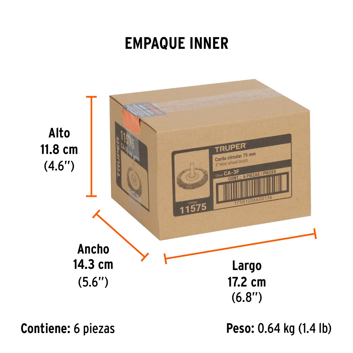 Carda Circular 3" Fino CA-3F Truper - 11575