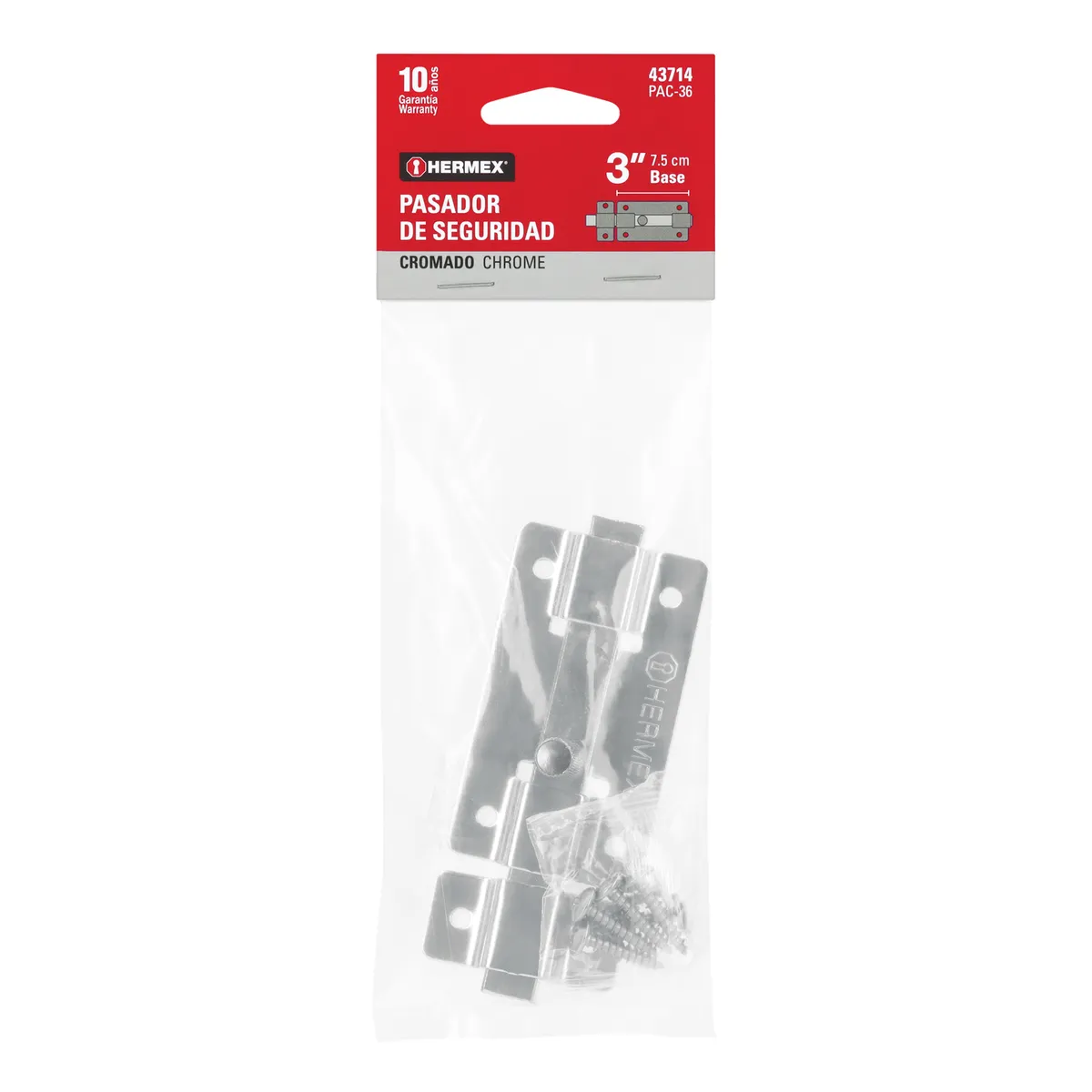Pasador de Barra Plana 3" Cromo PAC-36 Truper - 43714