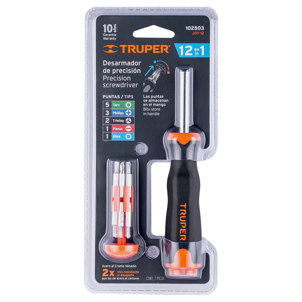 Desarmador de Joyero Multipuntas 12 en 1 Truper - 102503