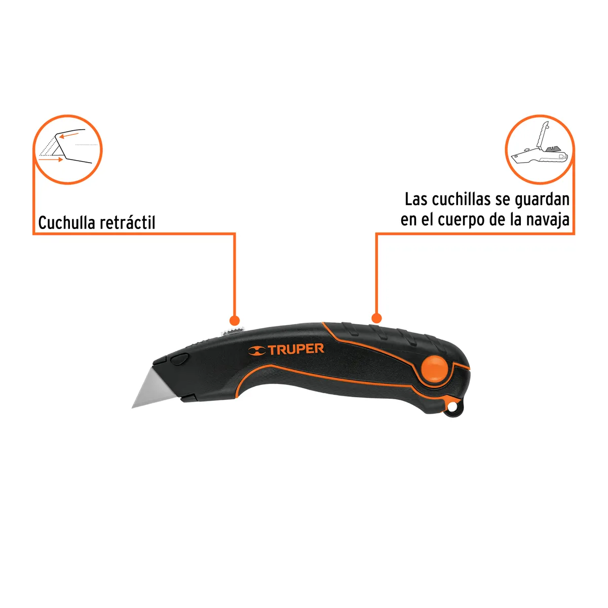 Navaja Retráctil 7" Cuerpo de Aluminio Truper - 16950
