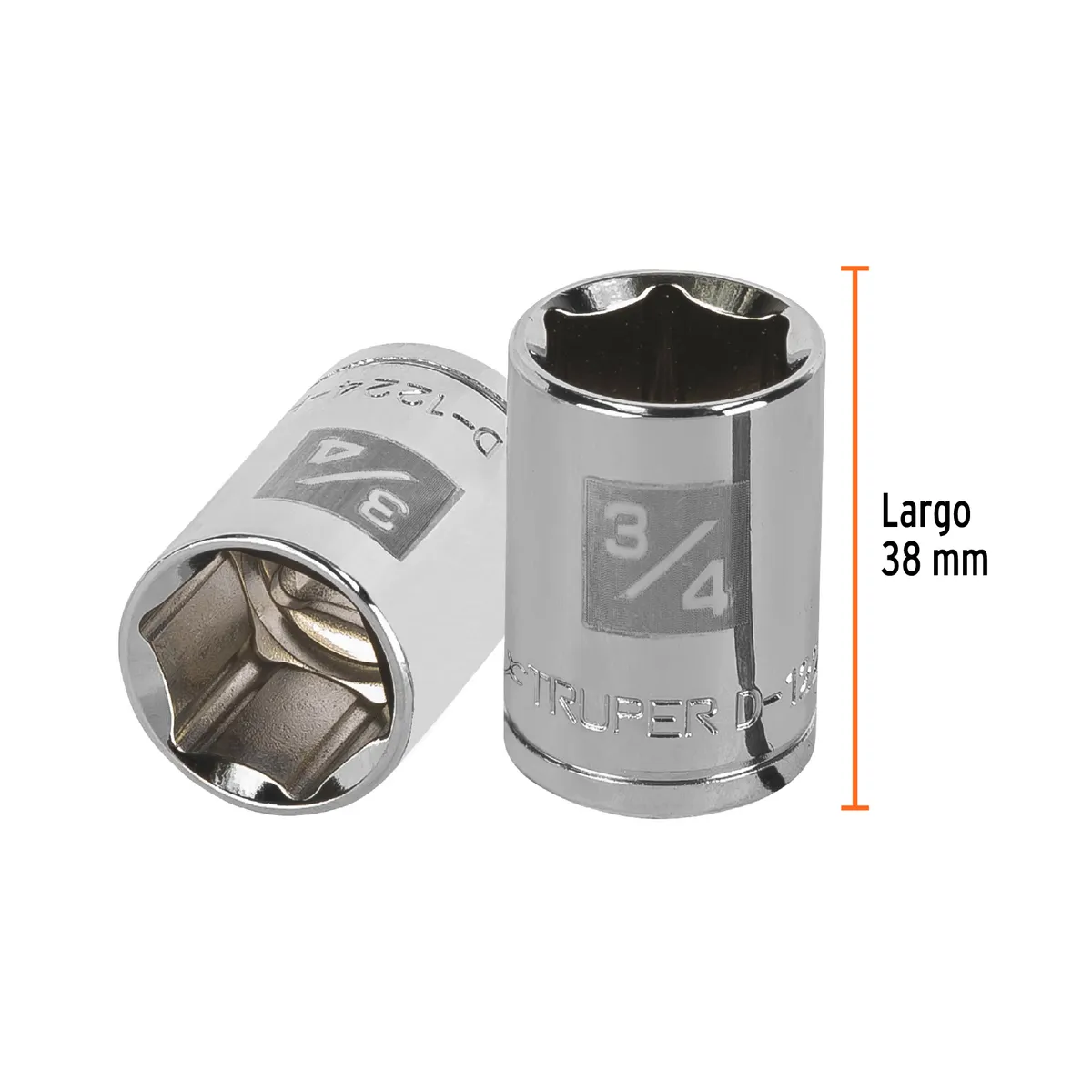 Dado de 3/4" 6 Puntas Cuadro 1/2" Truper - 13236