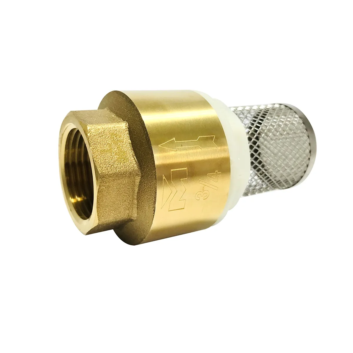 Válvula Check Pichancha con Canasta Cromada 3/4" Mueller - 101-324
