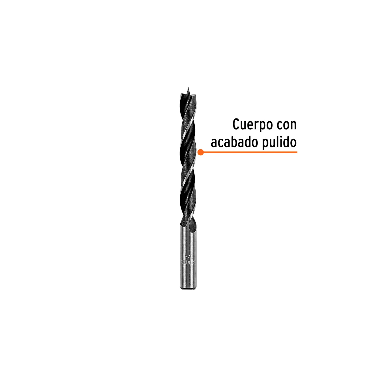 Broca con Punta Centradora para Madera 3/8" Truper - 101694