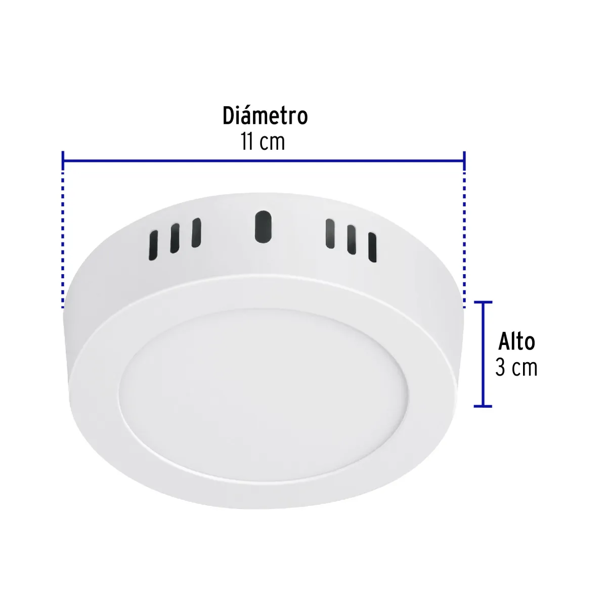 Luminario LED Redondo Blanco 6500 K 18 W Volteck - 46715