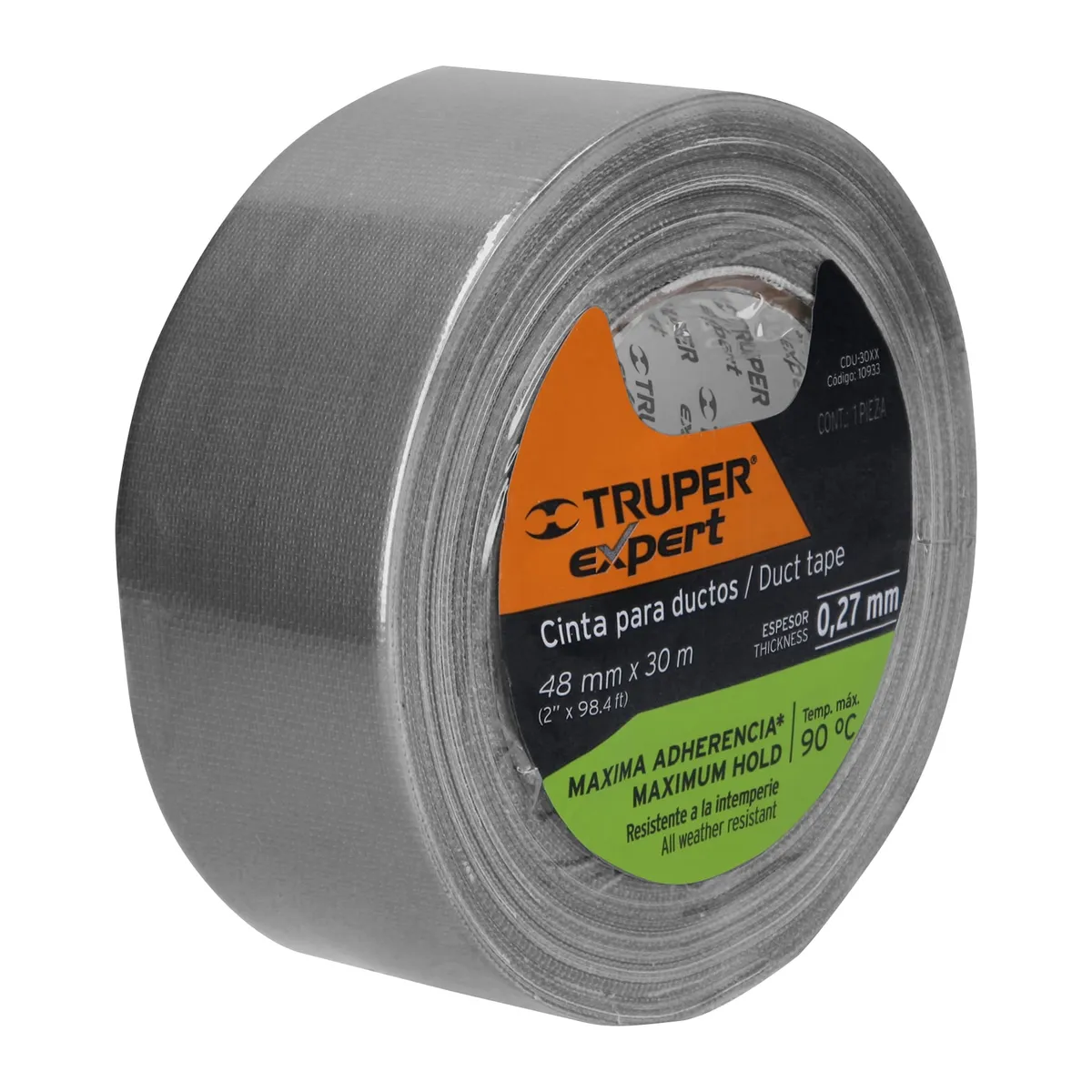 Cinta para Ducto 30 m Espesor 0.27 mm Truper Expert - 10933