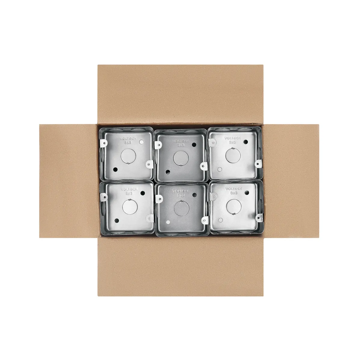 Caja de Registro Cuadrada 3" x 3" Galvanizada Volteck - 45008