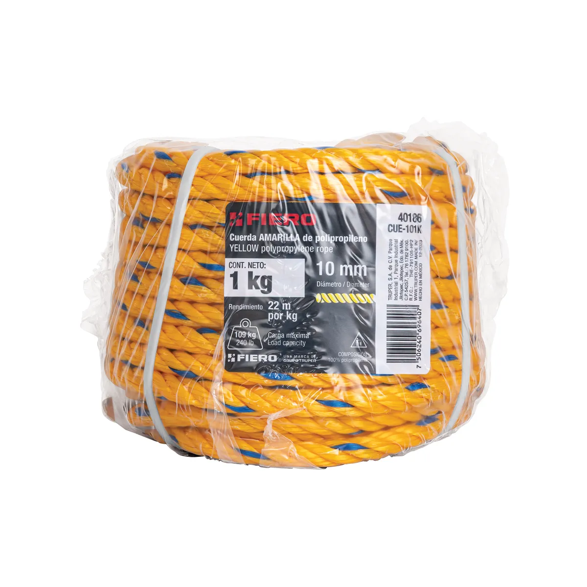 Rollo de 1 kg de Cuerda 10 mm CUE-101K Truper - 40186