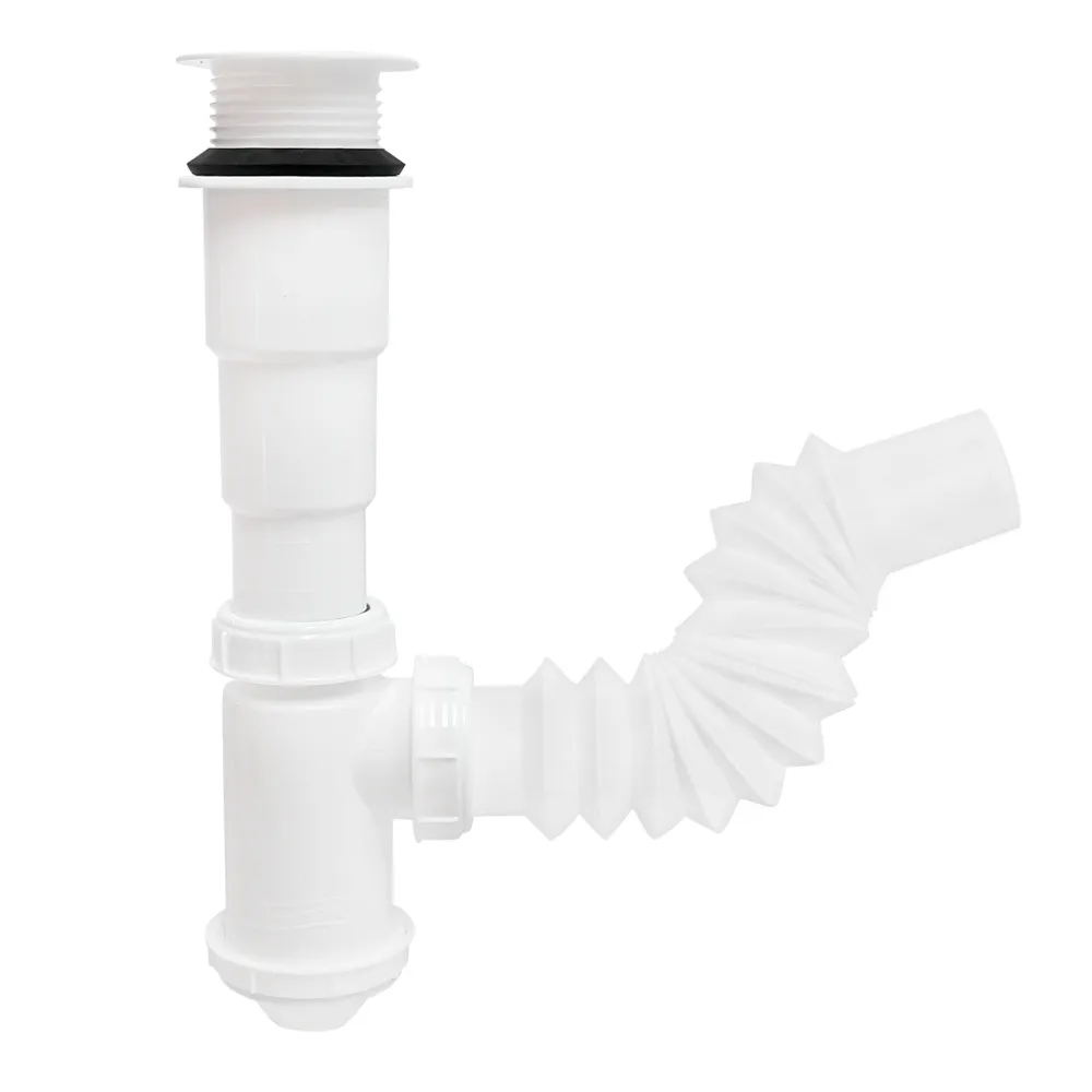 Céspol para Fregadero con Rejilla Blanco Bote Chico 25 cm y Check Antiolor Fleximatic - 2287