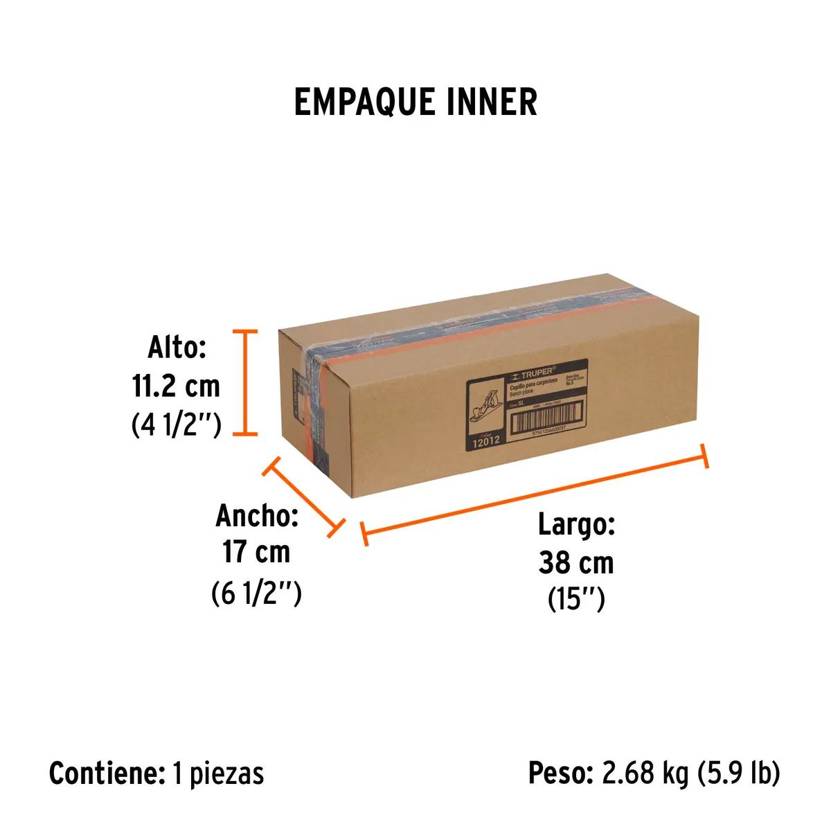 Cepillo Carpintero Base Lisa #5 Truper - 12012