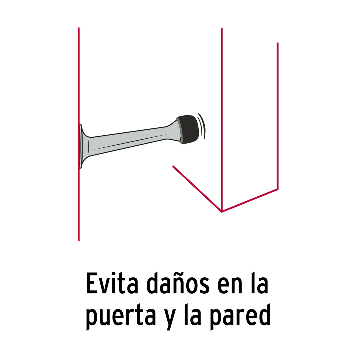 Tope Recto para Puerta Acabado Cromo Hermex - 43787