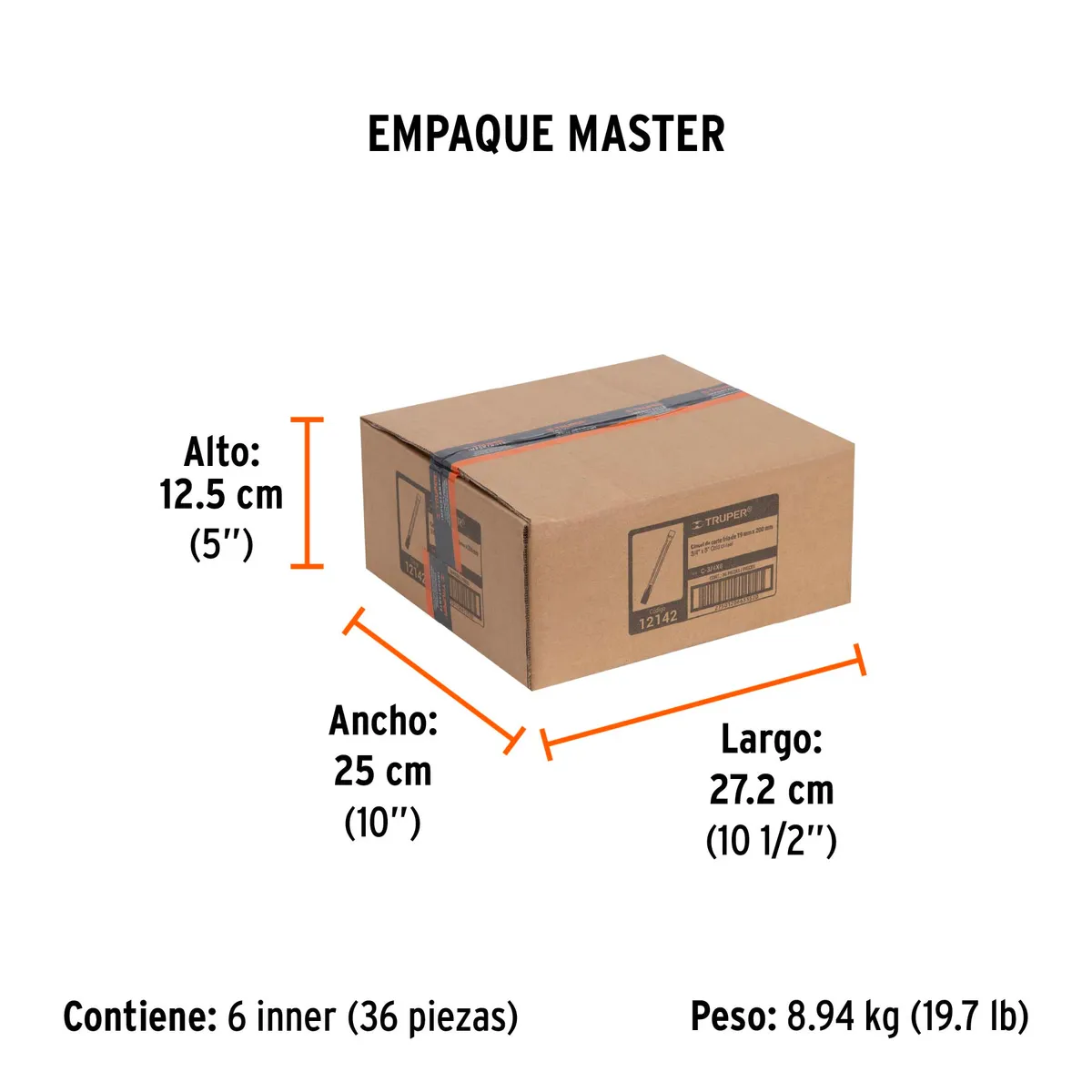 Cincel de Corte Frío 3/4" x 8" Truper - 12142