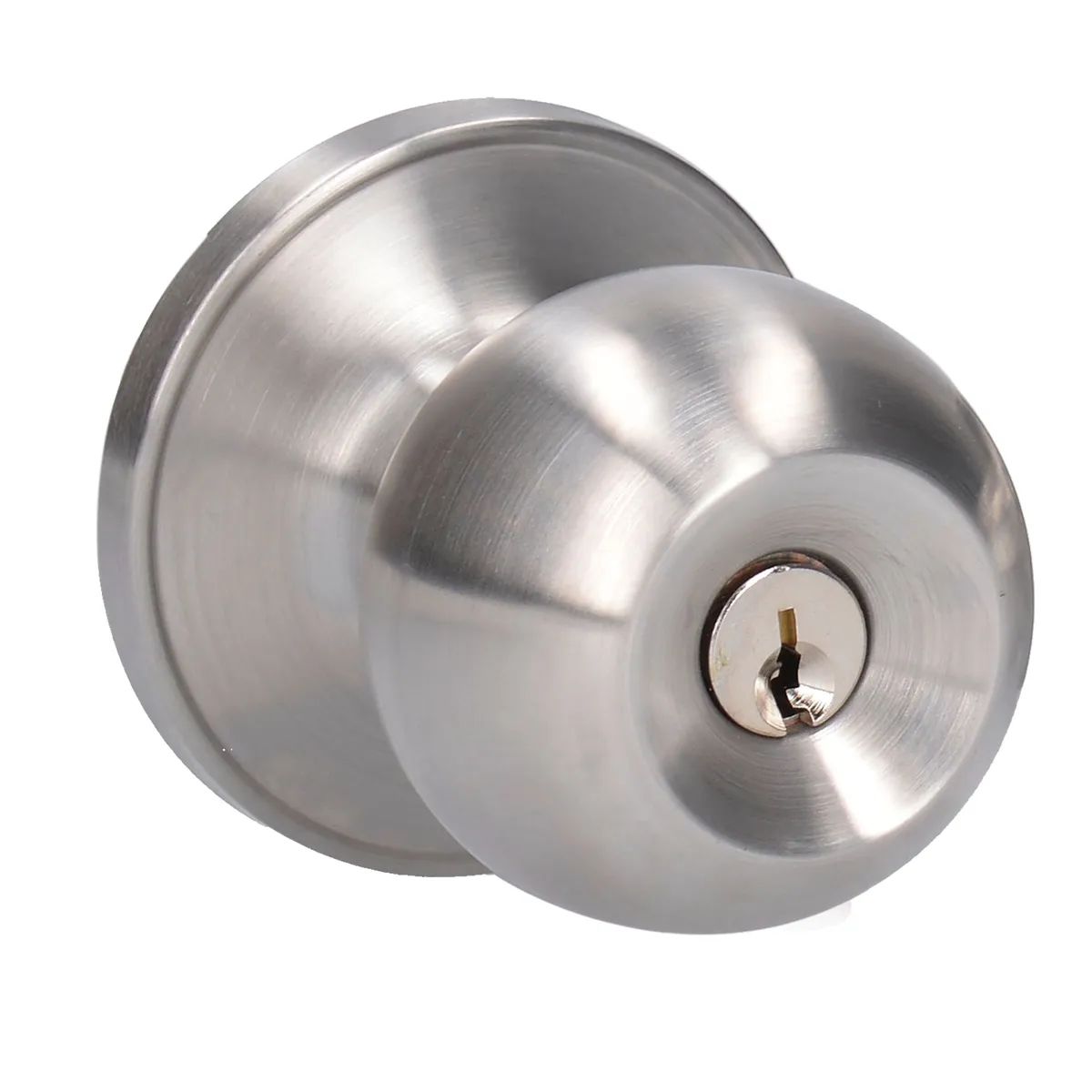 Cerradura de pomo (bola) para recámara, acero inoxidable. Lock