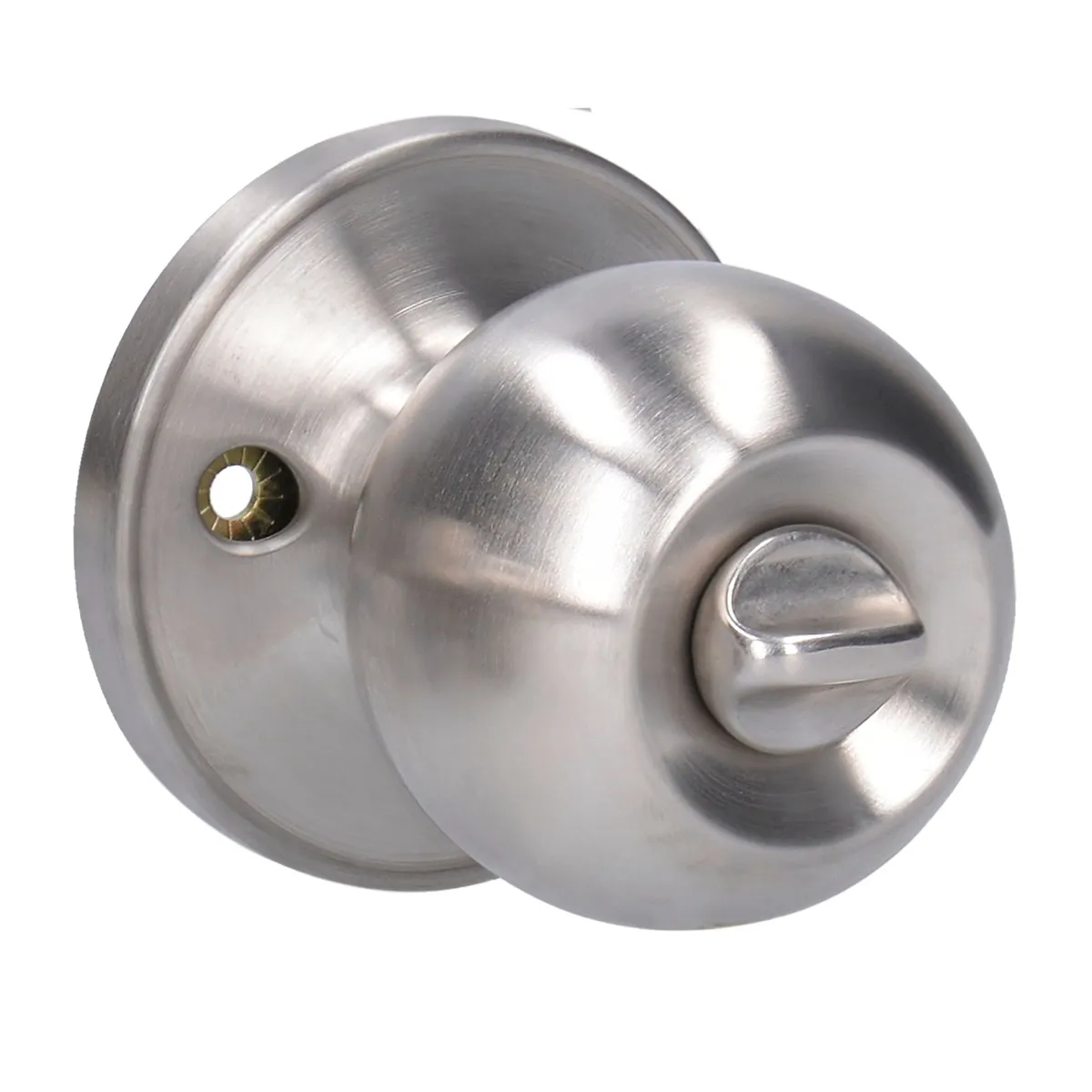 Cerradura de pomo (bola) para recámara, acero inoxidable. Lock