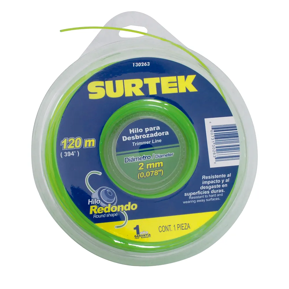 Nylon para desbrozadora en doble blíster 2mm x 120 mt Surtek