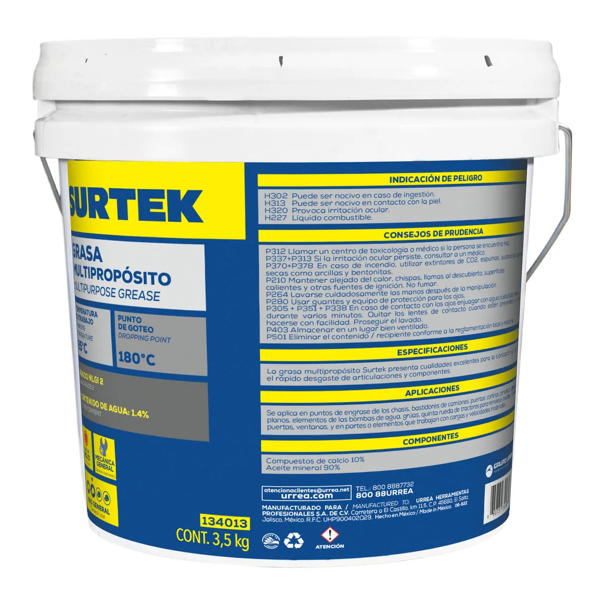 Grasa multipropósito 3.5kg Surtek