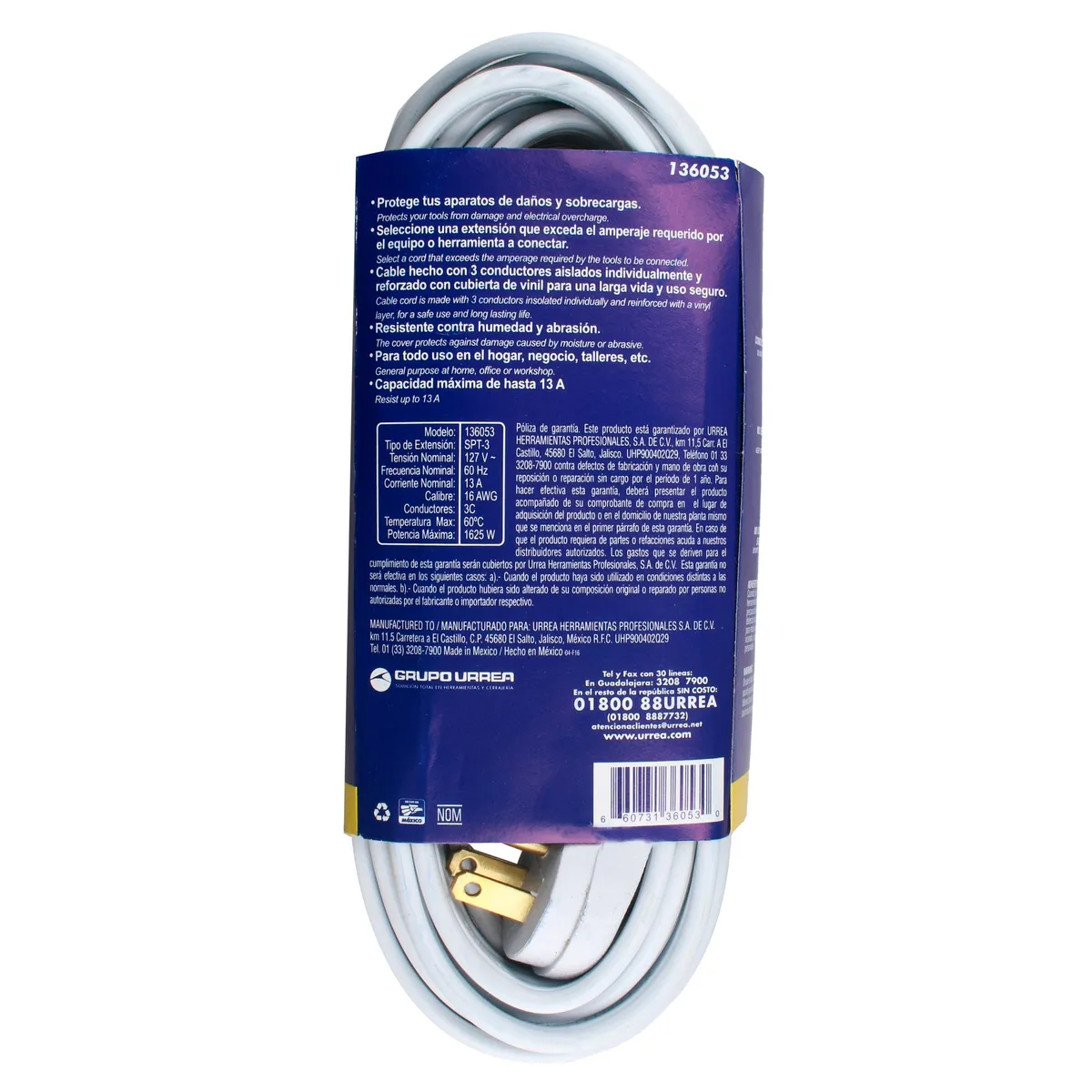 Extension elect plana aterr 5m Surtek