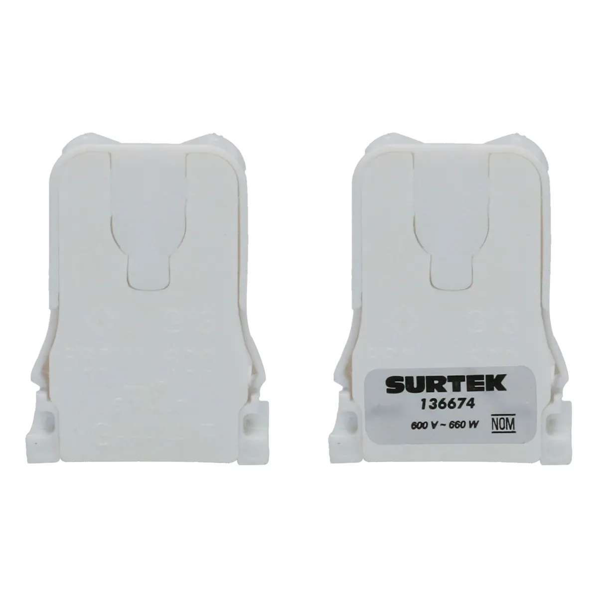 Portalámpara base G13 bipin 600V Surtek — Paquete de 10 piezas