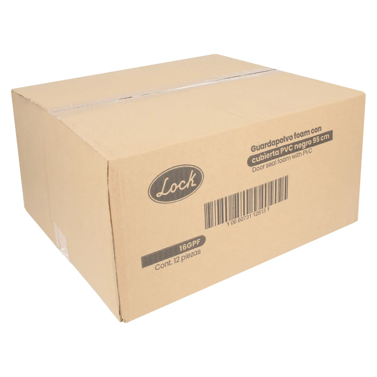 Guardapolvo foam con cubierta PVC negro 95 cm Lock — Paquete de 12 piezas