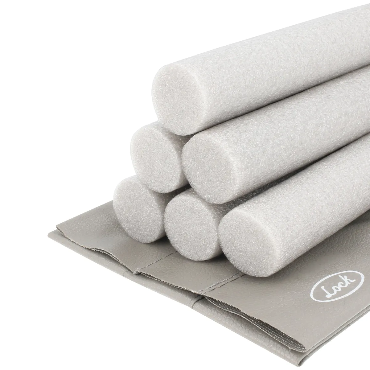 Guardapolvo foam con cubierta PVC gris 95 cm Lock — Paquete de 12 piezas