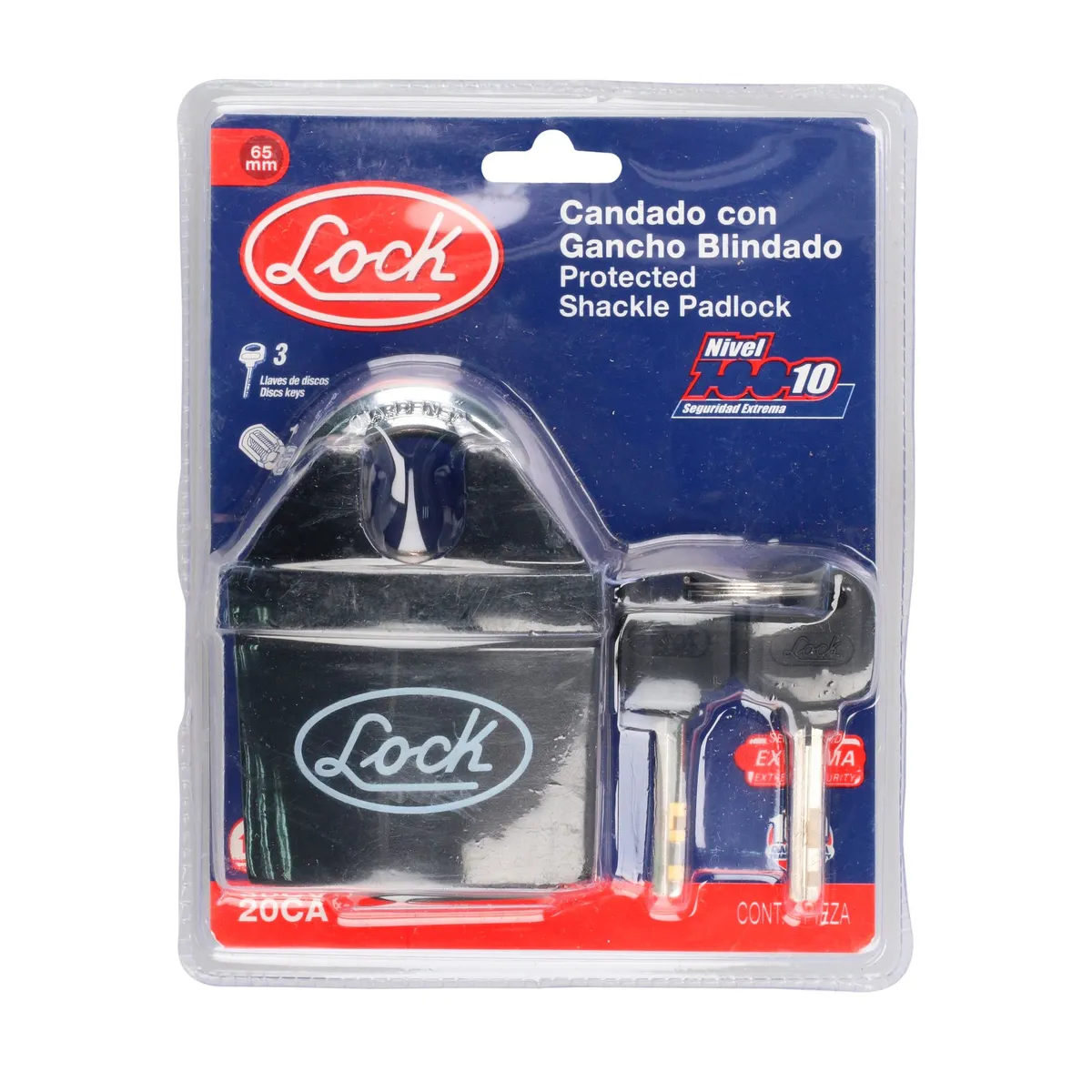 Candado gancho blindado 65mm Lock