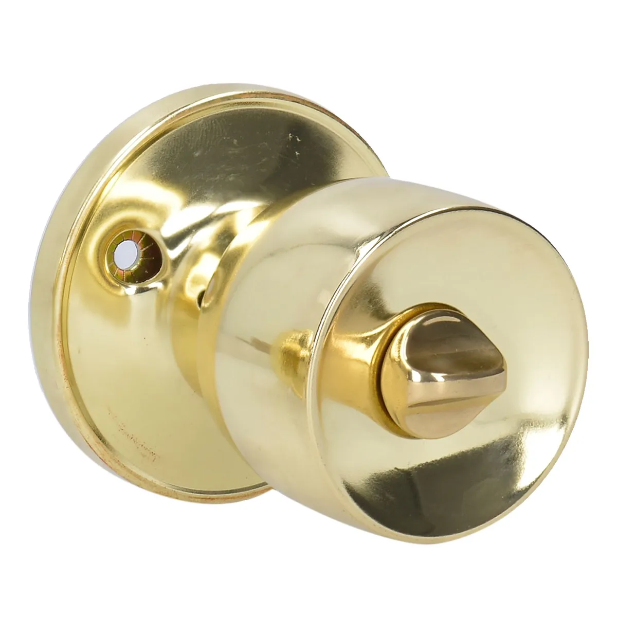 Cerradura de pomo (copa) para recámara, latón brillante Lock