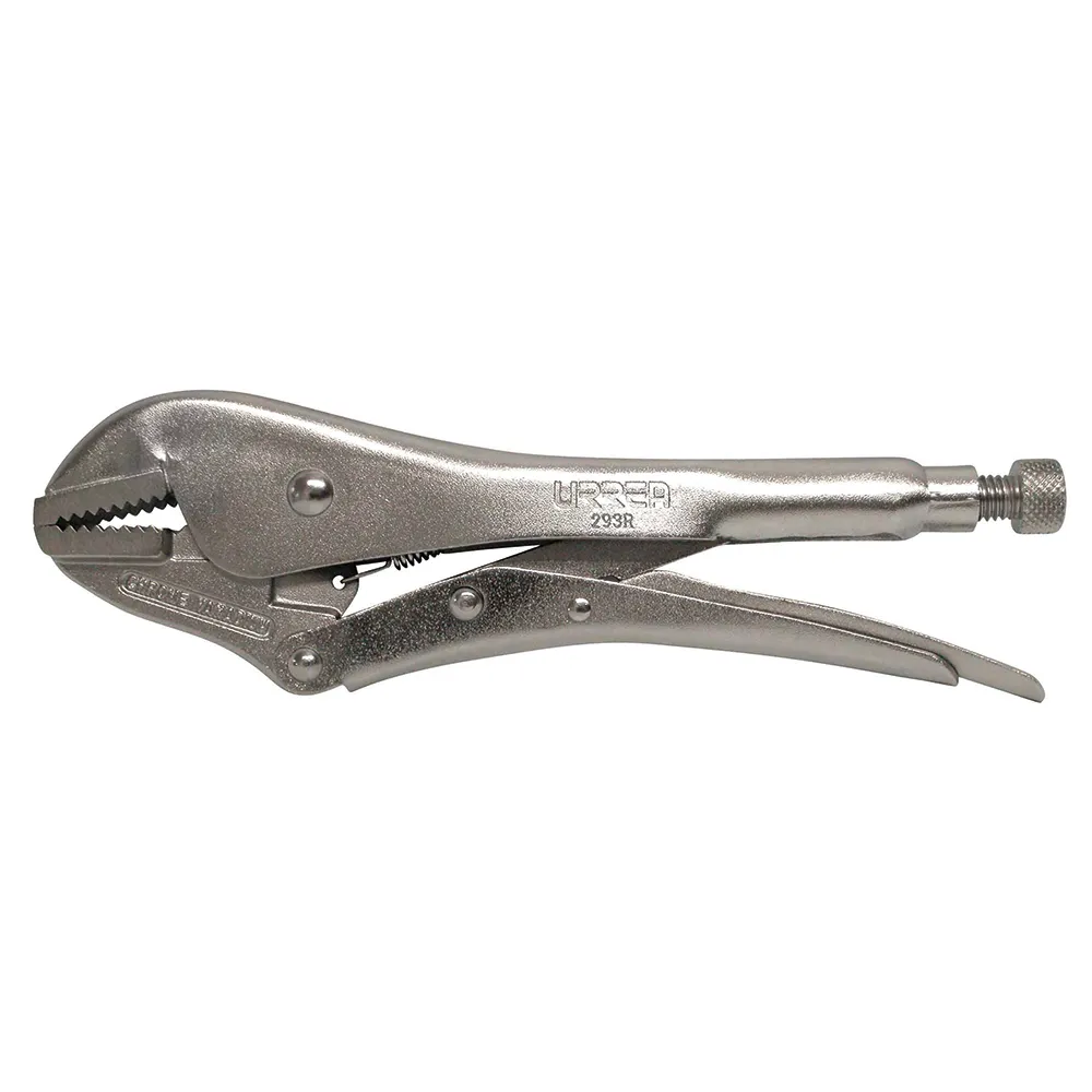 Pinza de presión cromada quijada recta de 10" Urrea